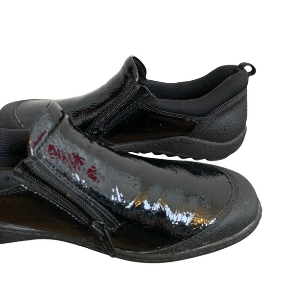 Rieker Remonte Soft Shoes Sneakers Womens 9.5/40 Black Metallic Zip Up Slip On - Picture 8 of 9